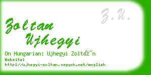 zoltan ujhegyi business card